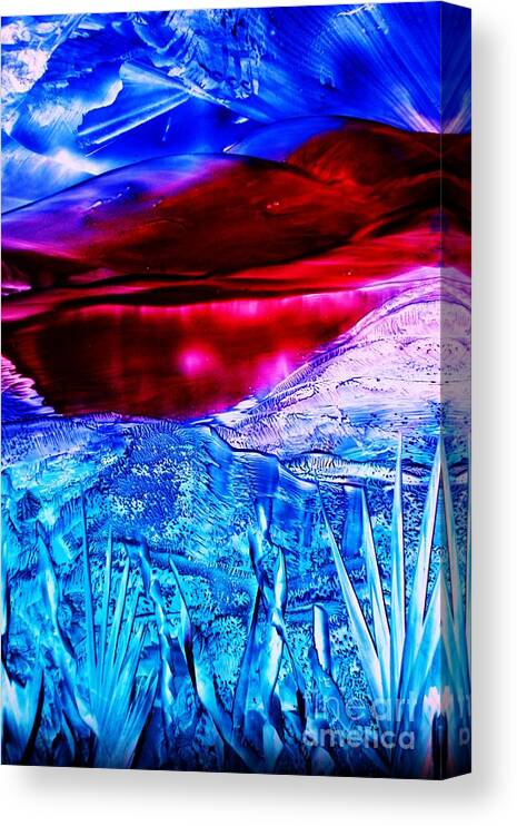 Desert Canvas Print featuring the painting Red Lake by Melinda Etzold