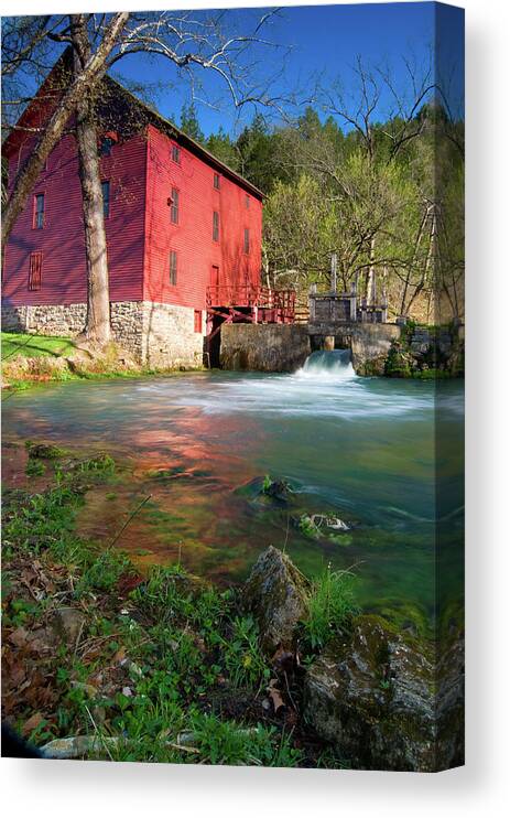 Missouri Canvas Print featuring the photograph Red Mill by Steve Stuller