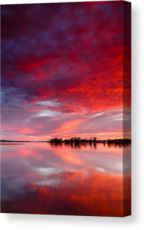Sunrise Canvas Print featuring the photograph Red Morning by Robert Caddy