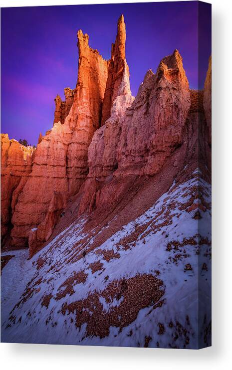 Amaizing Canvas Print featuring the photograph Red Peaks by Edgars Erglis