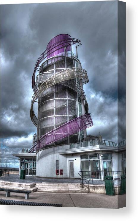 Beacon Canvas Print featuring the photograph Redcar Beacon by Jeff Townsend