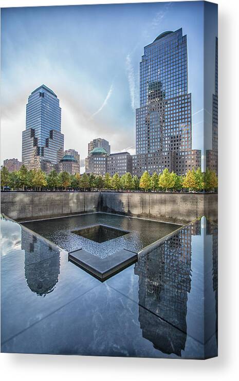 Nyc Canvas Print featuring the photograph Reflections by Elvira Pinkhas