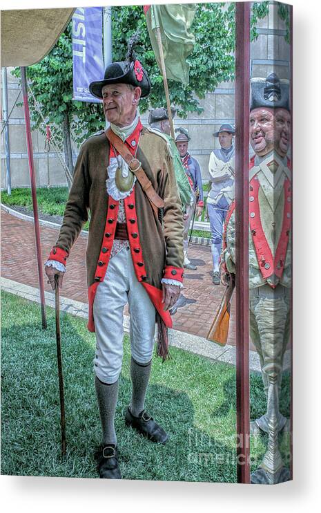 Major Canvas Print featuring the photograph Revolutionary War Officer by Sandy Moulder