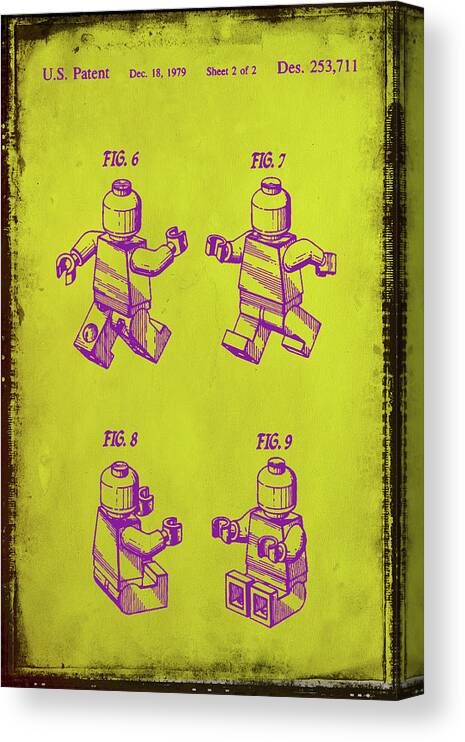 Patent Canvas Print featuring the mixed media Robot Patent by Brian Reaves