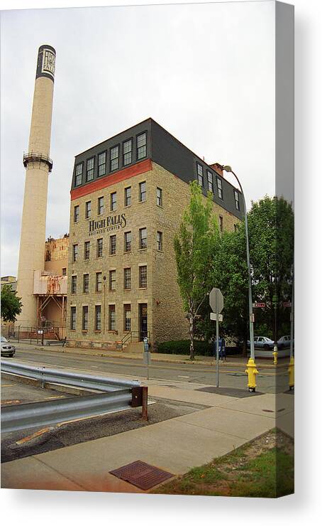 America Canvas Print featuring the photograph Rochester, New York - Smokestack 2005 by Frank Romeo