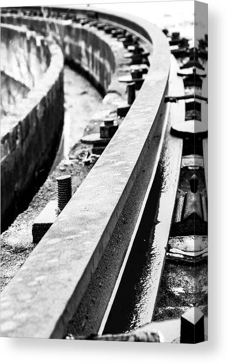 Rail Canvas Print featuring the photograph Round the Bend by Holly Ross