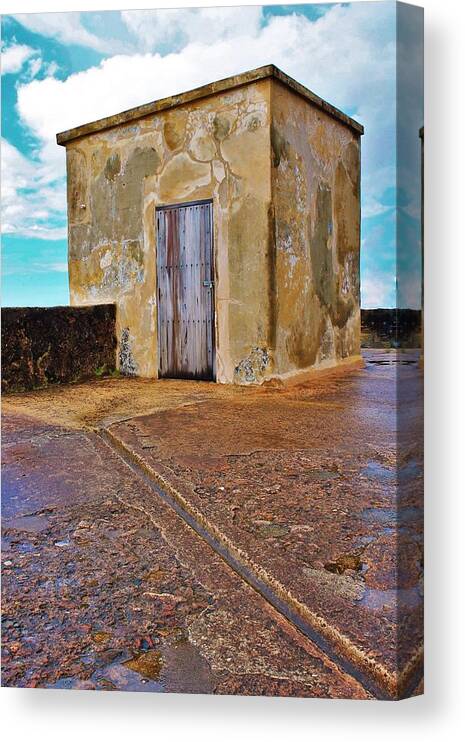 Bathroom Canvas Print featuring the photograph Runoff by Karl Anderson