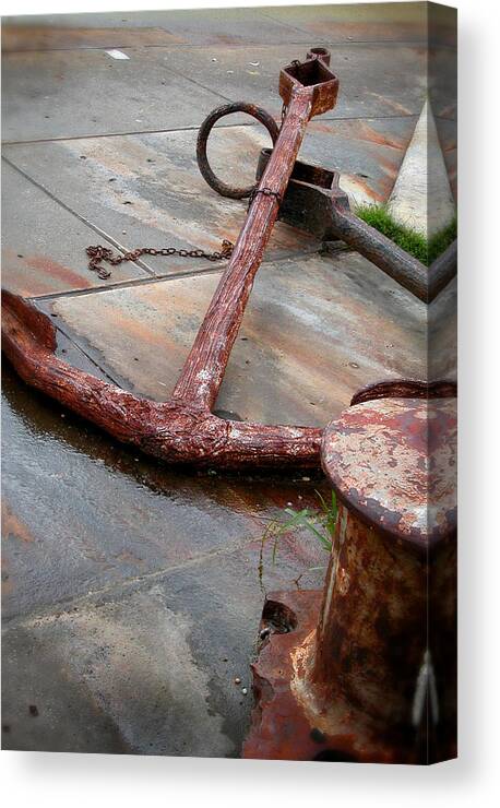 Anchor Canvas Print featuring the photograph Rusted Anchors by Frank Mari