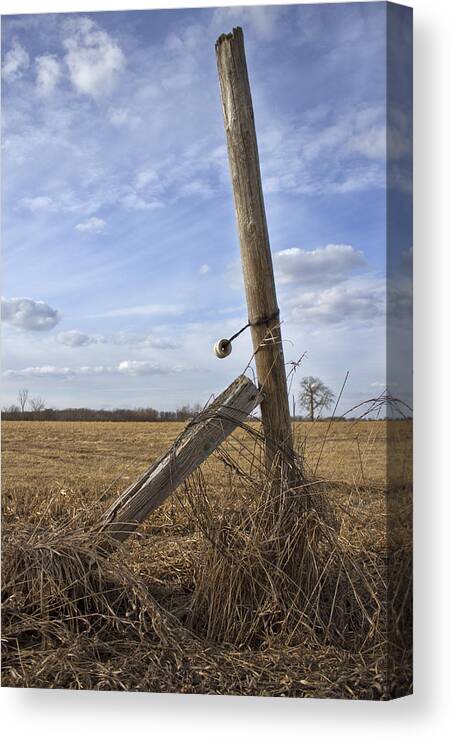 Fencepost Canvas Print featuring the photograph Rustic Charm by Inspired Arts