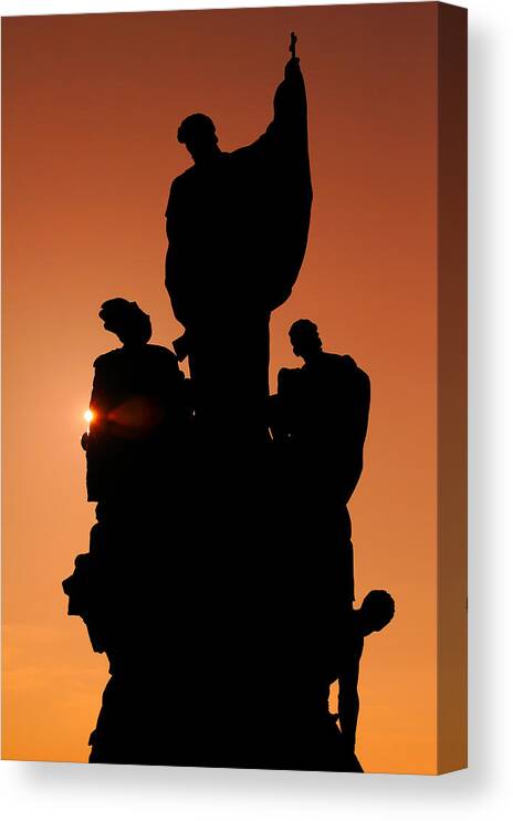 Lawrence Canvas Print featuring the photograph Saint At Sunset by Lawrence Boothby