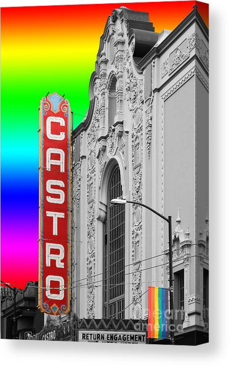 Wingsdomain Canvas Print featuring the photograph San Francisco Castro Theater . 7D7579 by San Francisco