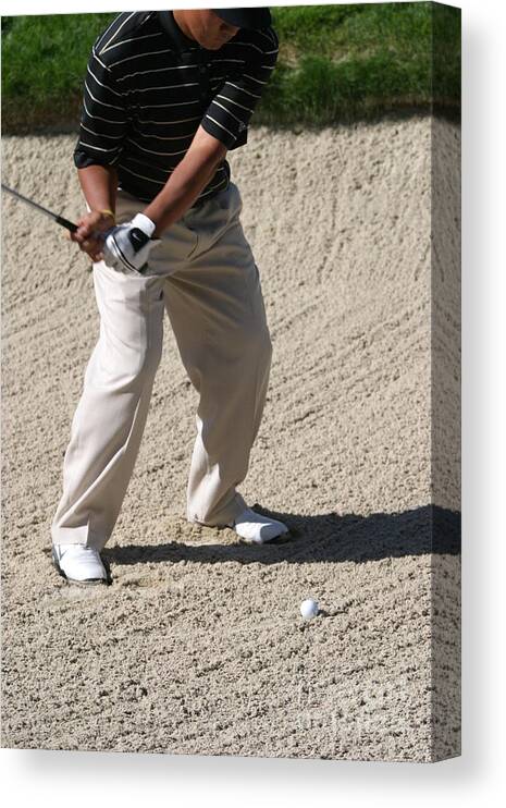 Golf Canvas Print featuring the photograph Sand Trap KJ Choi Golf by Chuck Kuhn
