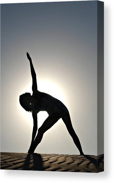 Yoga Canvas Print featuring the photograph Sand Yoga by Scott Sawyer