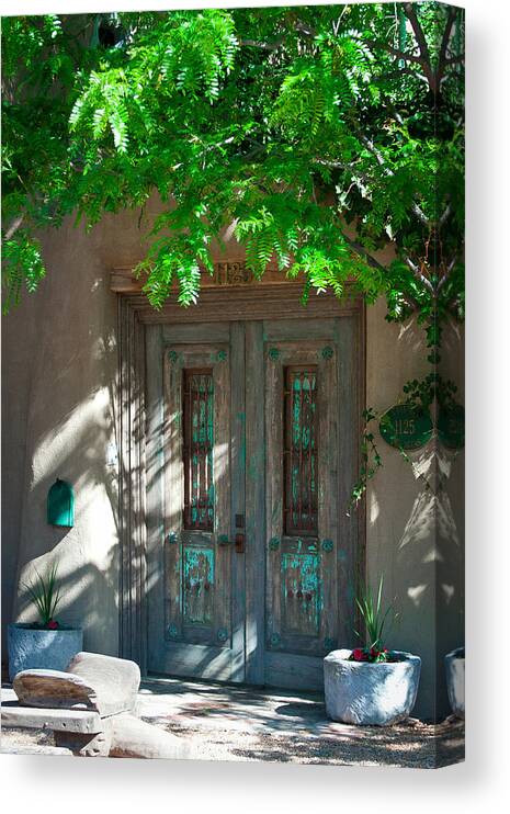 New Mexico Canvas Print featuring the photograph Santa Fe Door by David Patterson