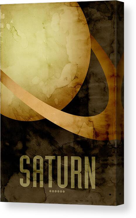 Saturn Canvas Print featuring the digital art Saturn by Michael Tompsett