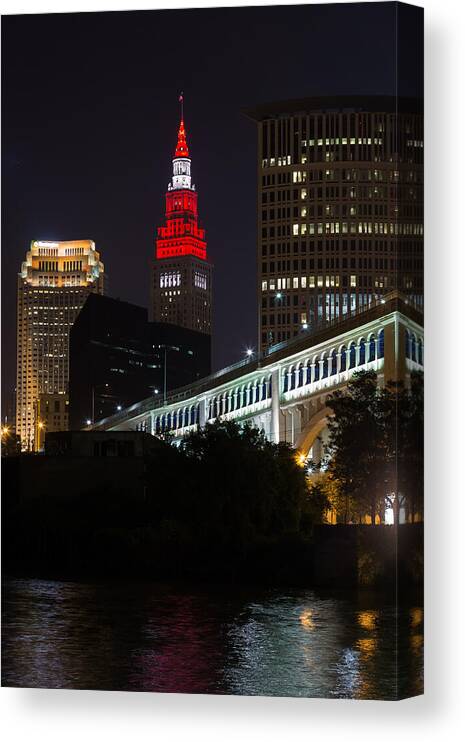 Scarlet And Gray Canvas Print featuring the photograph Scarlet And Gray by Dale Kincaid