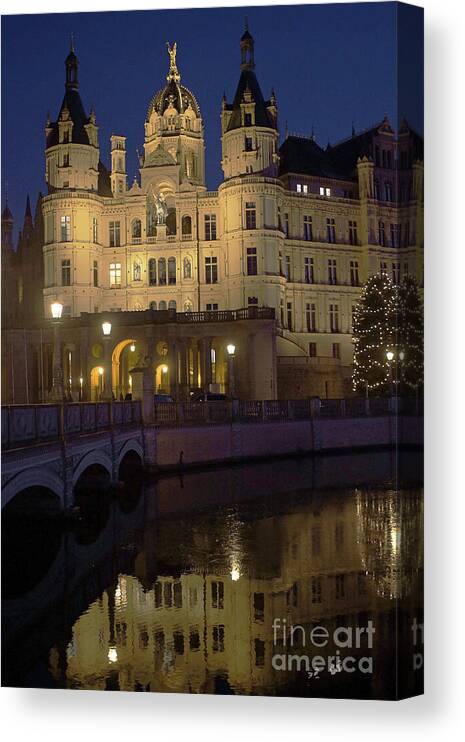 Prott Canvas Print featuring the photograph Schwerin Castle 4 by Rudi Prott