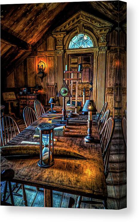 Beauport Canvas Print featuring the photograph Science room in Beauport by Lilia S
