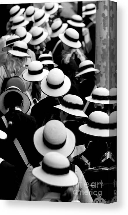 Hats Schoolgirls Sea Of Hats Canvas Print featuring the photograph Sea of Hats by Sheila Smart Fine Art Photography