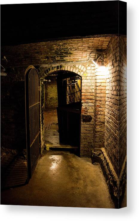 Underground Canvas Print featuring the photograph Seattle Underground Tour by Pelo Blanco Photo