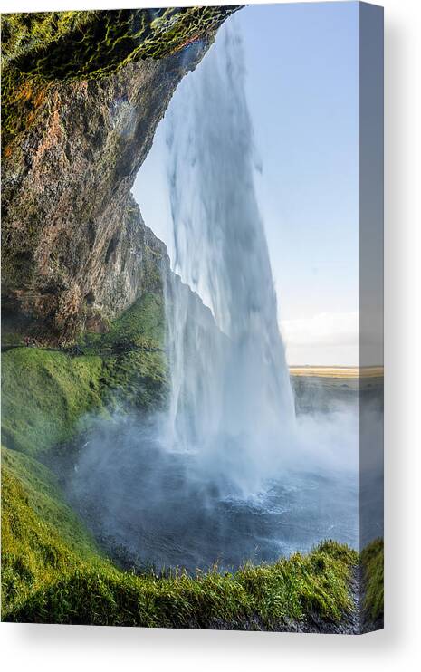 Flowing Canvas Print featuring the photograph Seljalandsfoss by James Billings