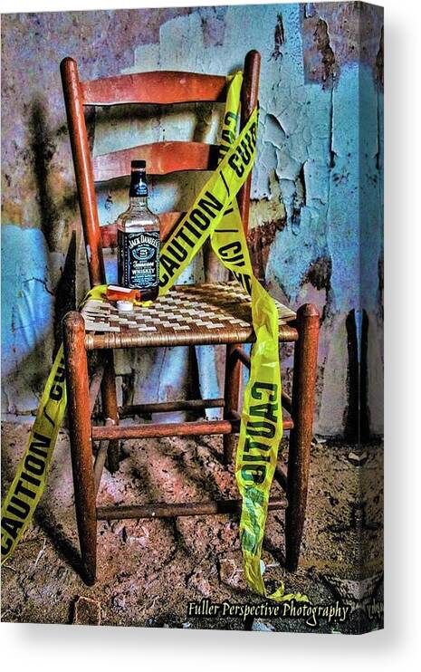 Still Life Canvas Print featuring the photograph Set With Caution by Chad Fuller