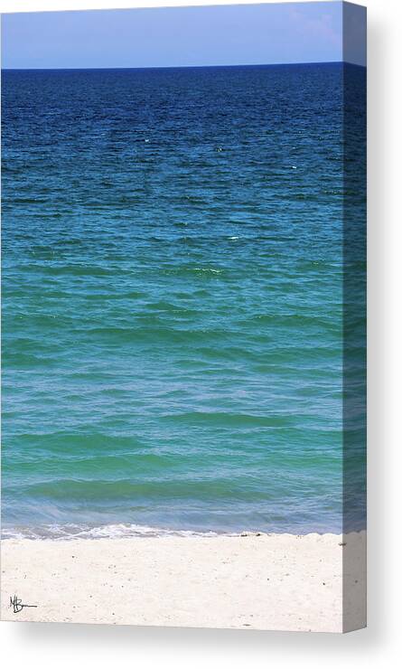 Beach Canvas Print featuring the photograph Shades of Blue by Mary Anne Delgado