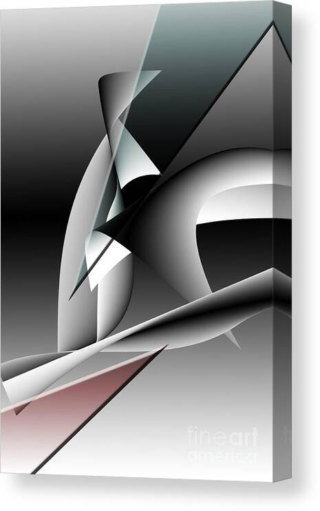 Abstract Canvas Print featuring the digital art Shards by Tim Hightower