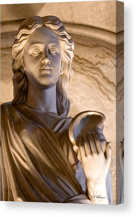 Sculpture Canvas Print featuring the photograph Shell In Hand by Christopher Holmes