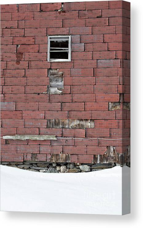 Abandoned Canvas Print featuring the photograph Side of an abandoned old barn by Edward Fielding