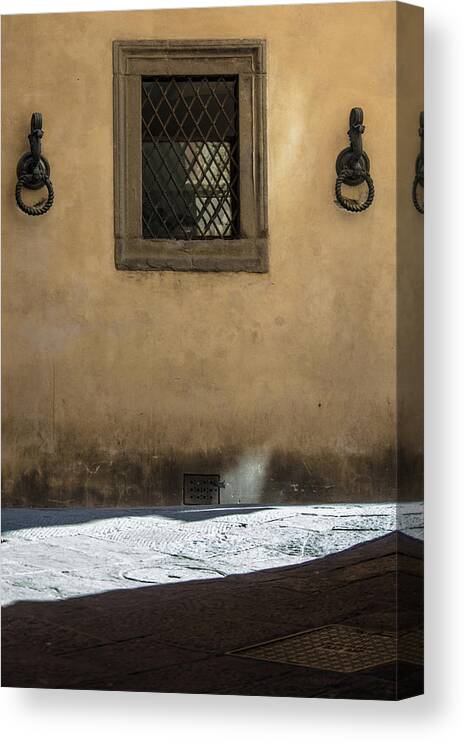 Canon Canvas Print featuring the photograph Siena Window with Shadow by John McGraw