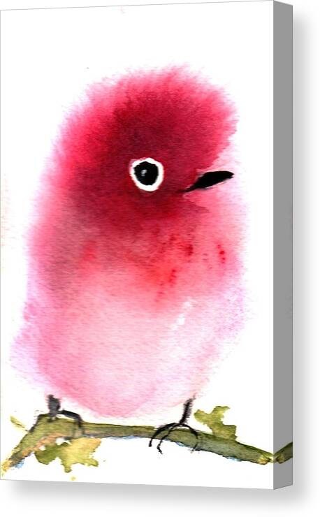 Fantasy Canvas Print featuring the painting Silly Bird #4 by Anne Duke