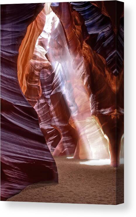 Slot Canyon Entry Canvas Print featuring the photograph Slot Canyon Entry by Wes and Dotty Weber