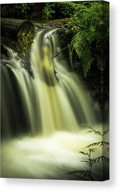  Canvas Print featuring the photograph Small Waterfall by Chris McKenna