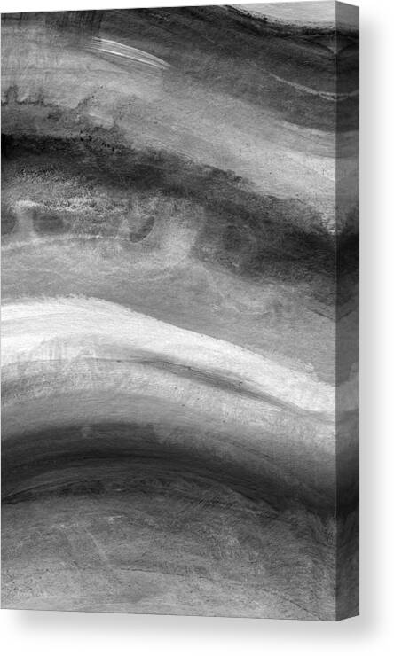 Abstract Canvas Print featuring the painting Smoke- Abstract Art by Linda Woods by Linda Woods