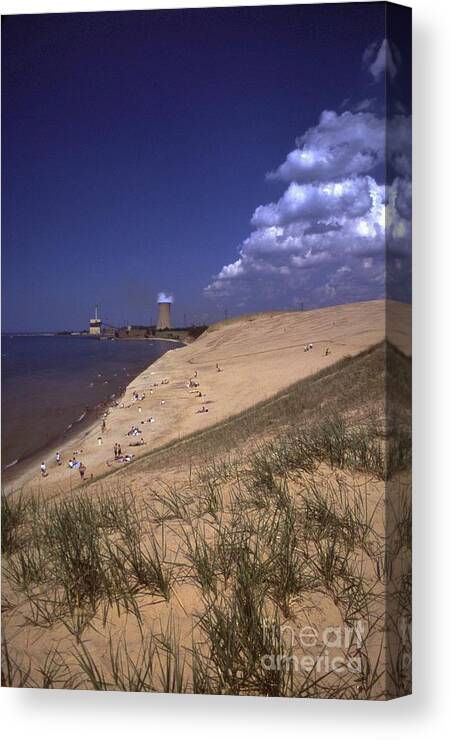 Dunes Canvas Print featuring the photograph Smoking Dune  Indiana National Lakeshore by Rory Cubel