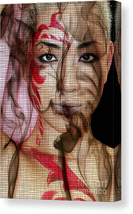 Clay Canvas Print featuring the digital art Smoking Web by Clayton Bruster