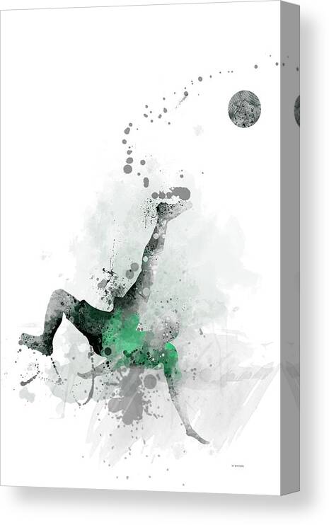 Soccer Playersport Canvas Print featuring the digital art Soccer Player by Marlene Watson