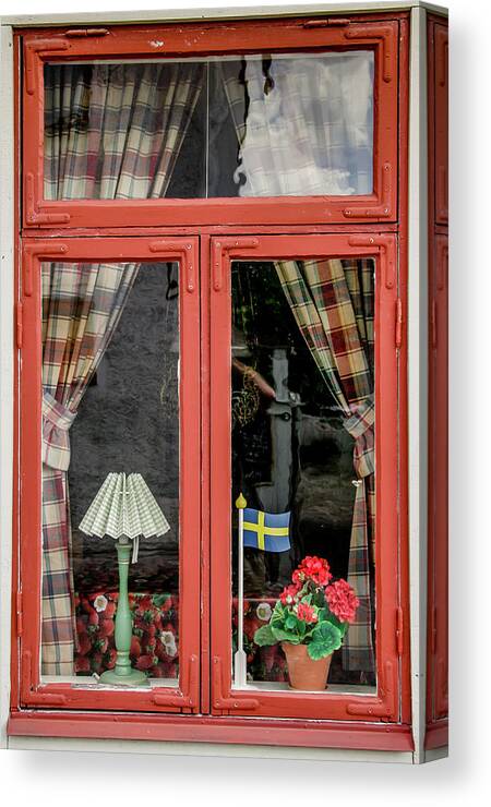Europe Canvas Print featuring the photograph Soderkoping Window by KG Thienemann