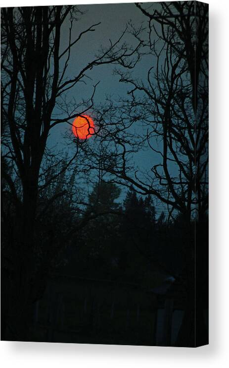 Sunset Canvas Print featuring the photograph Solar Disguise by Tikvah's Hope