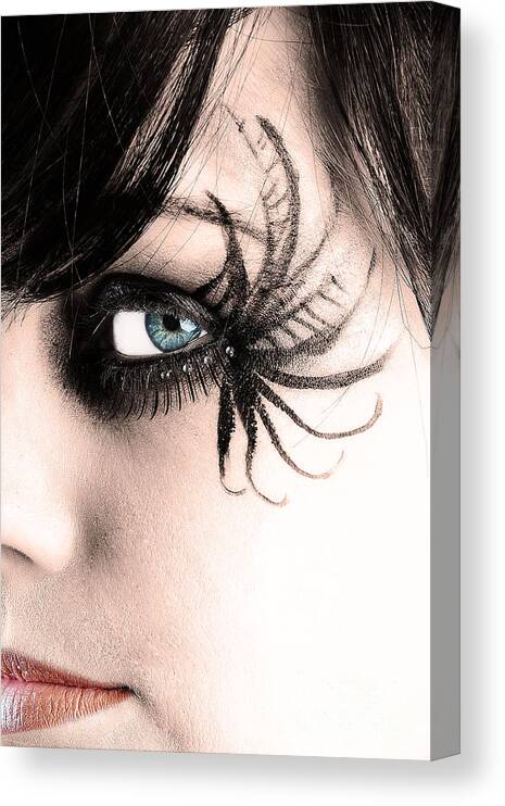 Glamour Photographs Canvas Print featuring the photograph Spiders eye by Robert WK Clark
