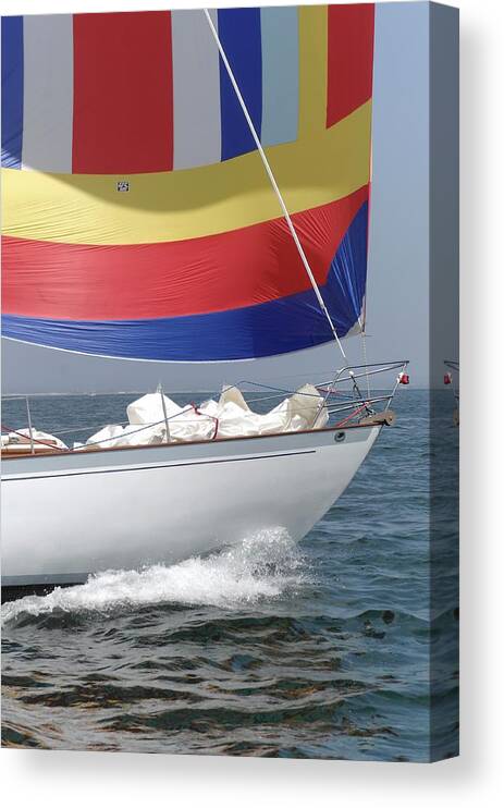 Sail Canvas Print featuring the photograph Spinnaker Run by David J Shuler