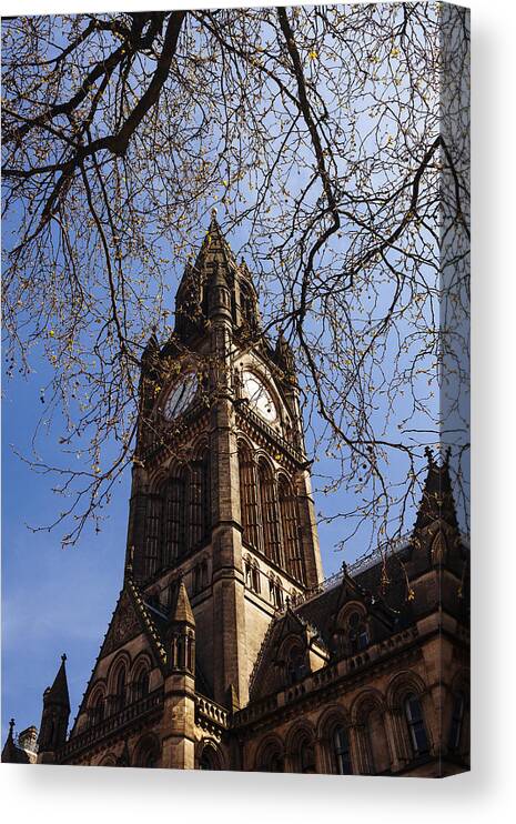 Spring Canvas Print featuring the photograph Spring at Manchester Town Hall by Laura Tucker