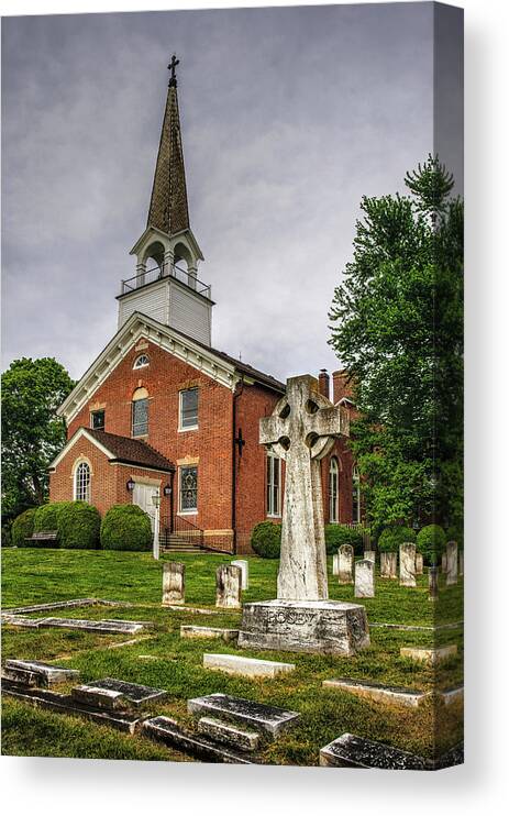 Colonial Church Canvas Print featuring the photograph St. Ignatius Church, Port Tobacco, Maryland by Mark Summerfield