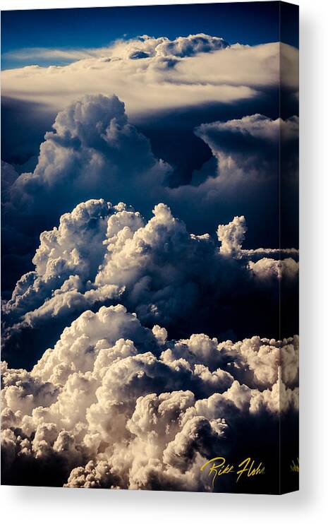 Sky Canvas Print featuring the photograph Stacks of Thunderheads by Rikk Flohr