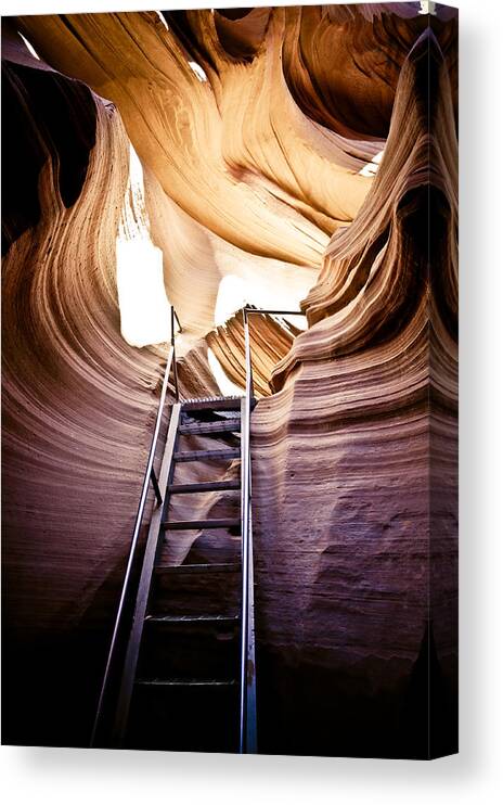 Canyon Canvas Print featuring the photograph Stairs from Chaos by Scott Sawyer