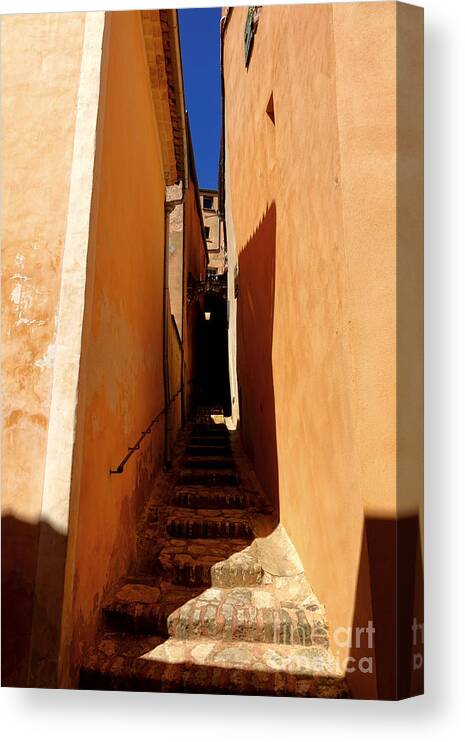 Provence Canvas Print featuring the photograph Stairs in Roussillon by Olivier Le Queinec