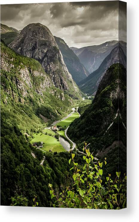Europe Canvas Print featuring the photograph Stalheim Valley by KG Thienemann