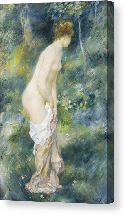 Standing Bather Canvas Print featuring the painting Standing Bather by Pierre Auguste Renoir