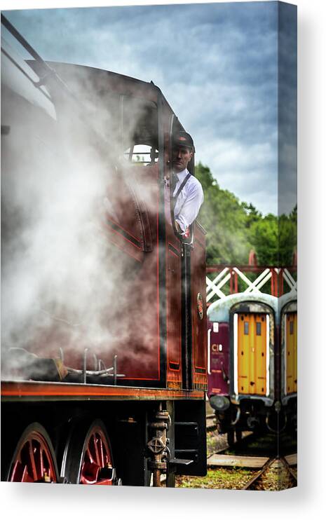 Train Canvas Print featuring the photograph Steam by Nick Bywater